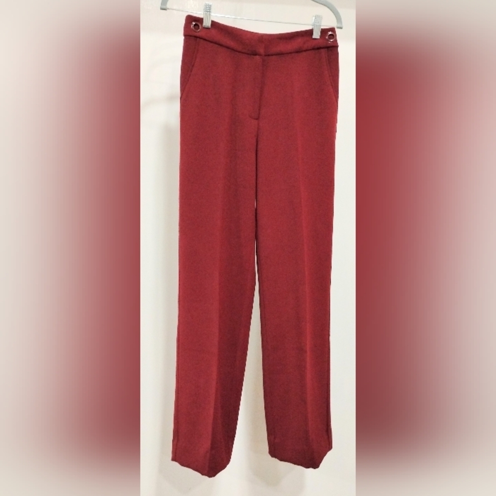 LUCY PARIS BURGUNDY TROUSERS